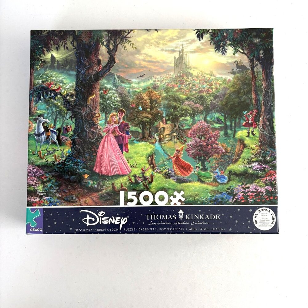 Thomas Kinkade Disney‎ Sleeping Beauty 1500 Piece Jigsaw Puzzle New Sealed